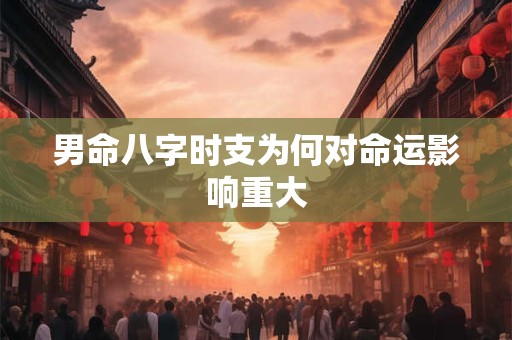 男命八字时支为何对命运影响重大