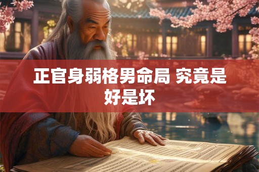 正官身弱格男命局 究竟是好是坏