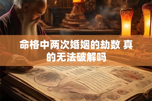 命格中两次婚姻的劫数 真的无法破解吗