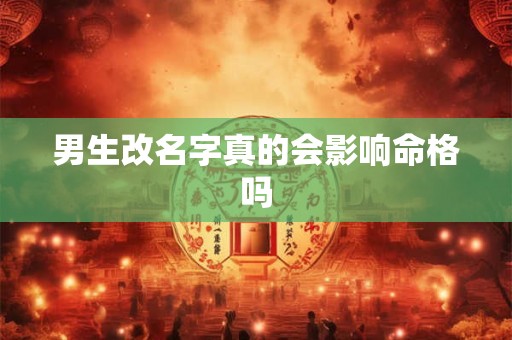 男生改名字真的会影响命格吗