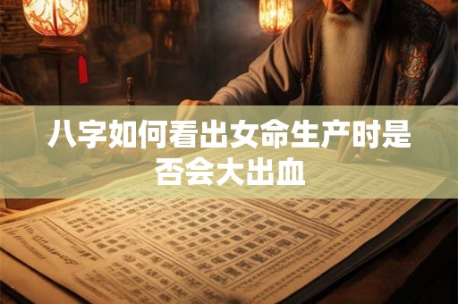 八字如何看出女命生产时是否会大出血