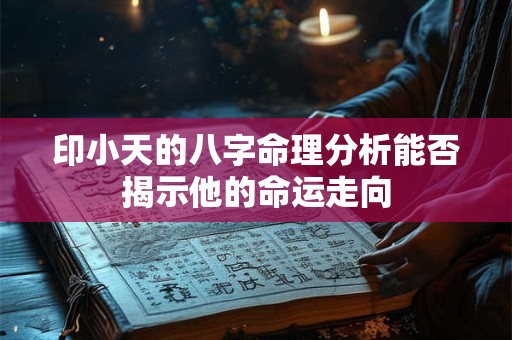 印小天的八字命理分析能否揭示他的命运走向
