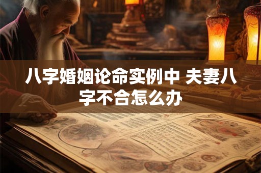 八字婚姻论命实例中 夫妻八字不合怎么办