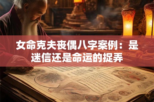 女命克夫丧偶八字案例：是迷信还是命运的捉弄