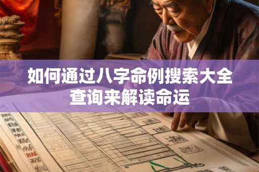 如何通过八字命例搜索大全查询来解读命运