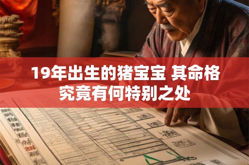 19年出生的猪宝宝 其命格究竟有何特别之处
