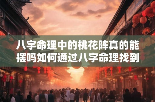 八字命理中的桃花阵真的能摆吗如何通过八字命理找到自己的桃花位