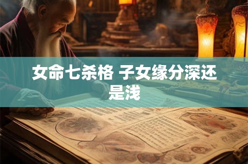女命七杀格 子女缘分深还是浅