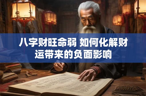 八字财旺命弱 如何化解财运带来的负面影响