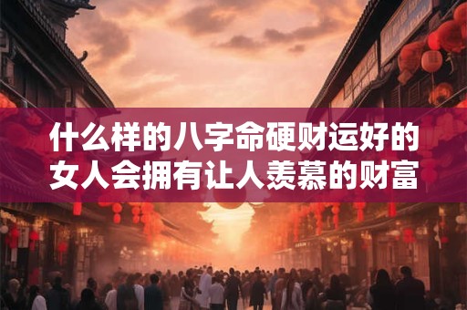 什么样的八字命硬财运好的女人会拥有让人羡慕的财富呢