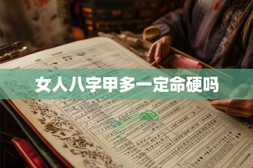 女人八字甲多一定命硬吗