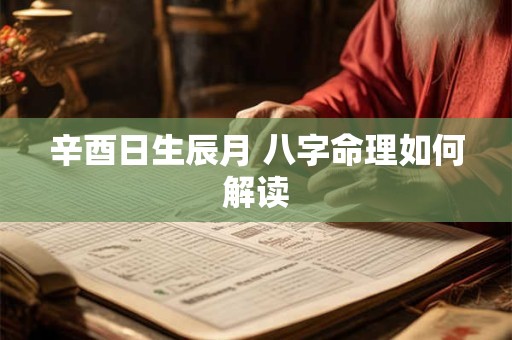 辛酉日生辰月 八字命理如何解读
