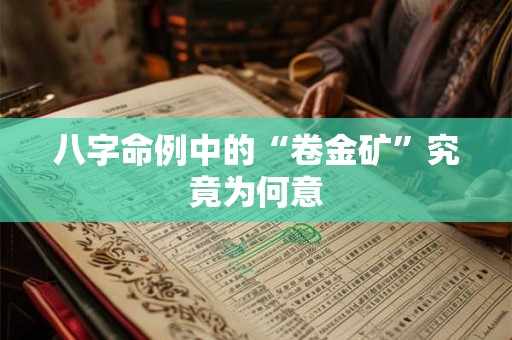 八字命例中的“卷金矿”究竟为何意