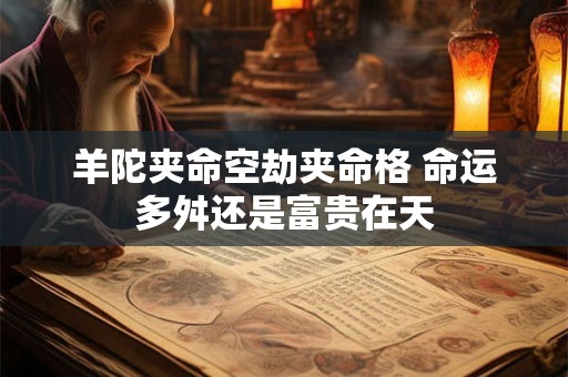 羊陀夹命空劫夹命格 命运多舛还是富贵在天