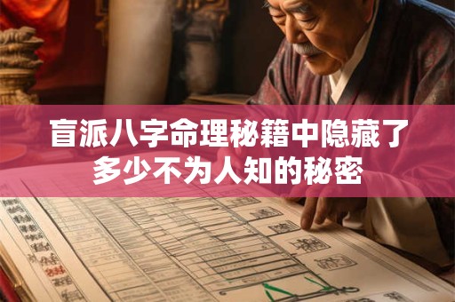 盲派八字命理秘籍中隐藏了多少不为人知的秘密