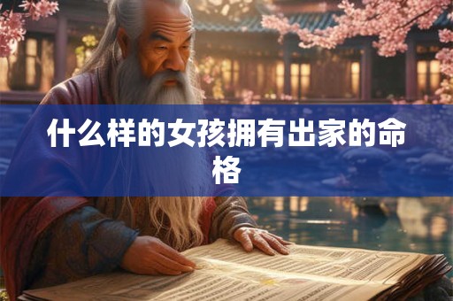 什么样的女孩拥有出家的命格