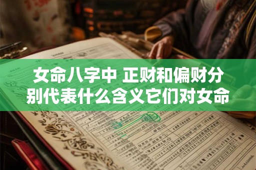 女命八字中 正财和偏财分别代表什么含义它们对女命的命运和婚姻有何影响