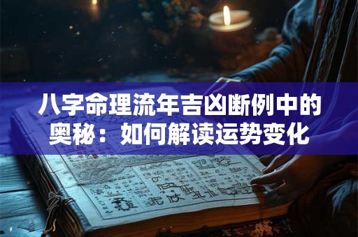 八字命理流年吉凶断例中的奥秘：如何解读运势变化
