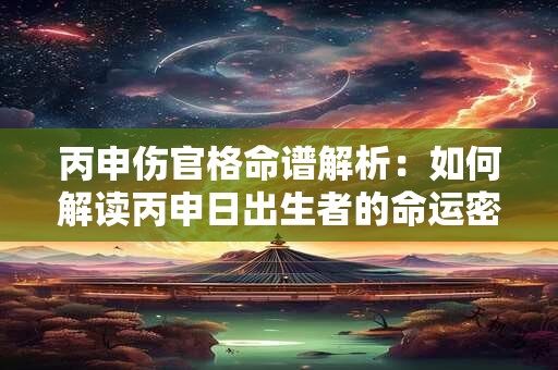 丙申伤官格命谱解析：如何解读丙申日出生者的命运密码