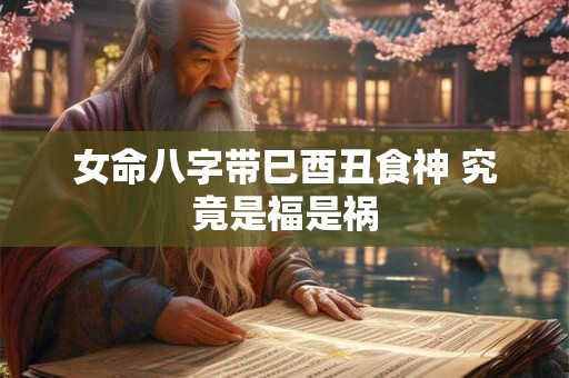 女命八字带巳酉丑食神 究竟是福是祸