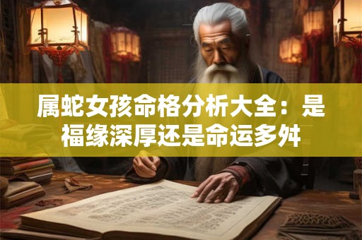 属蛇女孩命格分析大全：是福缘深厚还是命运多舛