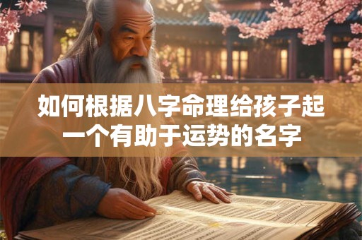 如何根据八字命理给孩子起一个有助于运势的名字
