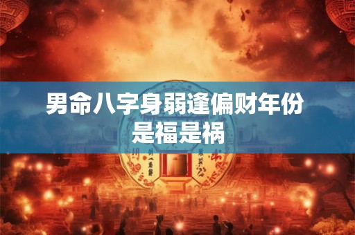 男命八字身弱逢偏财年份 是福是祸
