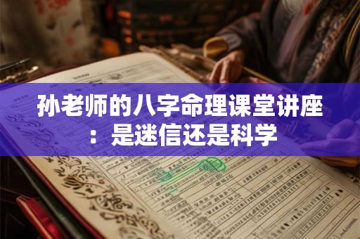 孙老师的八字命理课堂讲座:是迷信还是科学 孙老师的八字命理课堂讲座:是迷信还是科学