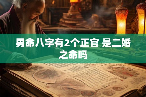 男命八字有2个正官 是二婚之命吗