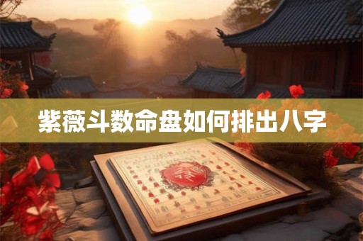 紫薇斗数命盘如何排出八字