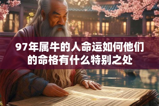 97年属牛的人命运如何他们的命格有什么特别之处