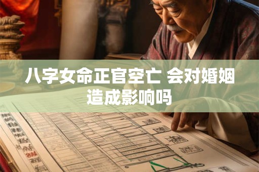 八字女命正官空亡 会对婚姻造成影响吗