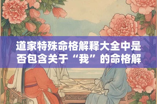 道家特殊命格解释大全中是否包含关于“我”的命格解释