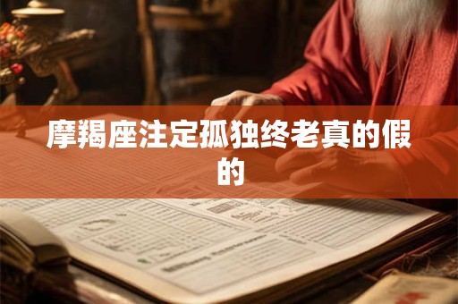 摩羯座注定孤独终老真的假的
