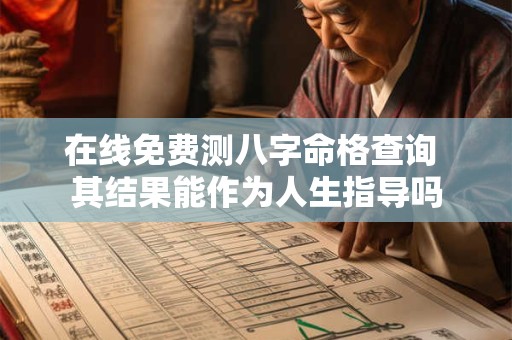 在线免费测八字命格查询 其结果能作为人生指导吗