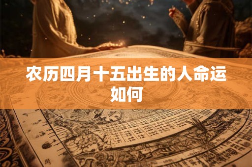 农历四月十五出生的人命运如何