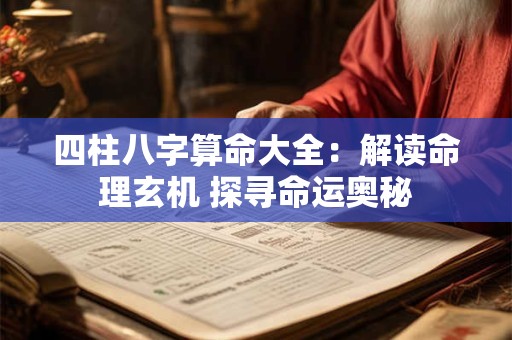 四柱八字算命大全：解读命理玄机 探寻命运奥秘