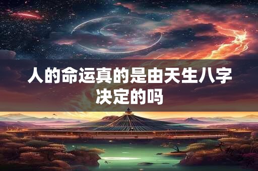 人的命运真的是由天生八字决定的吗