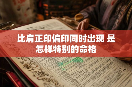 比肩正印偏印同时出现 是怎样特别的命格