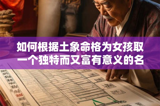 如何根据土象命格为女孩取一个独特而又富有意义的名字