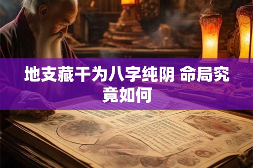 地支藏干为八字纯阴 命局究竟如何