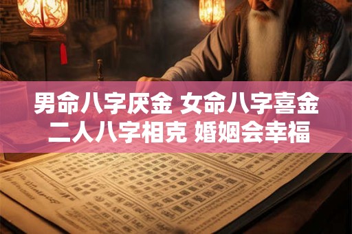男命八字厌金 女命八字喜金 二人八字相克 婚姻会幸福吗