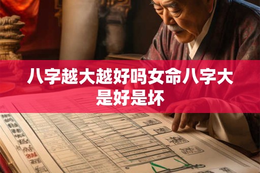 八字越大越好吗女命八字大是好是坏