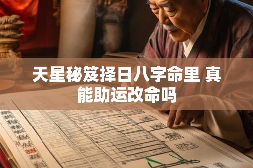 天星秘笈择日八字命里 真能助运改命吗