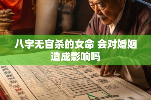 八字无官杀的女命 会对婚姻造成影响吗