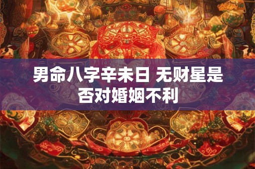 男命八字辛未日 无财星是否对婚姻不利