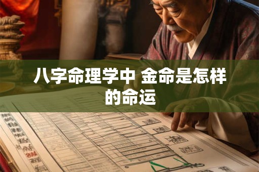 八字命理学中 金命是怎样的命运 八字命理学中 金命是怎样的命运