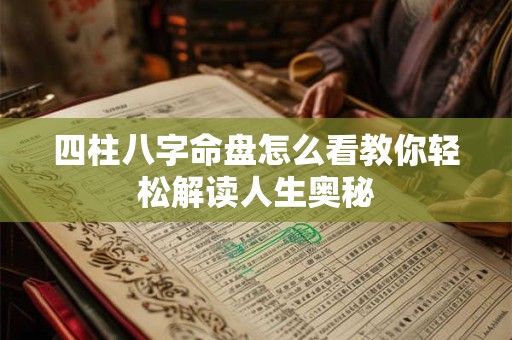 四柱八字命盘怎么看教你轻松解读人生奥秘