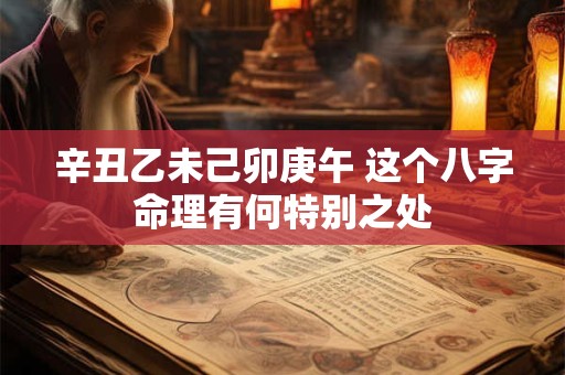 辛丑乙未己卯庚午 这个八字命理有何特别之处