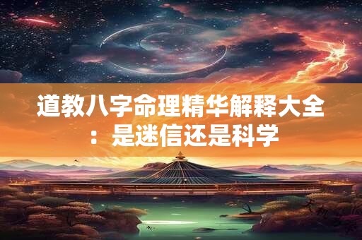 道教八字命理精华解释大全：是迷信还是科学